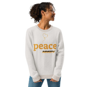 Knitted crew neck sweater (peace & do what you love)